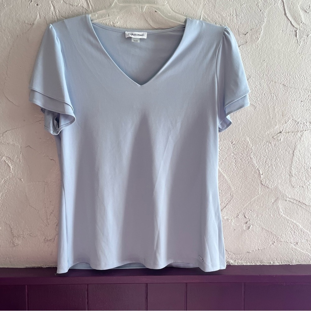 Light Blue Calvin Klein Top Size Medium